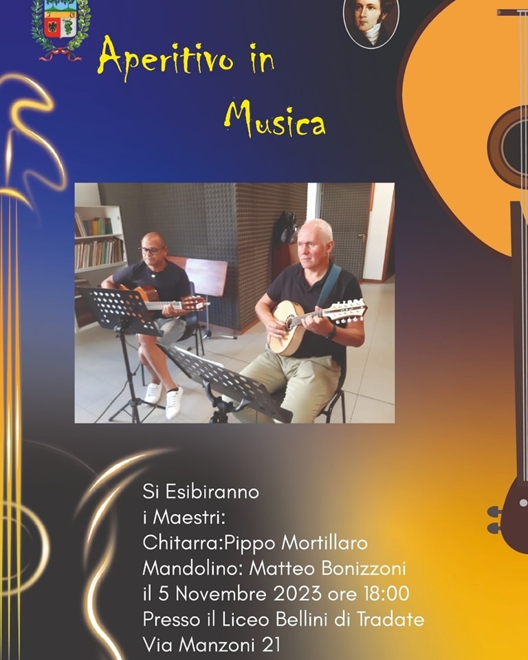 5/11/2023 – Aperitivo in musica – Liceo Bellini, via Manzoni 21 – Tradate (VA)