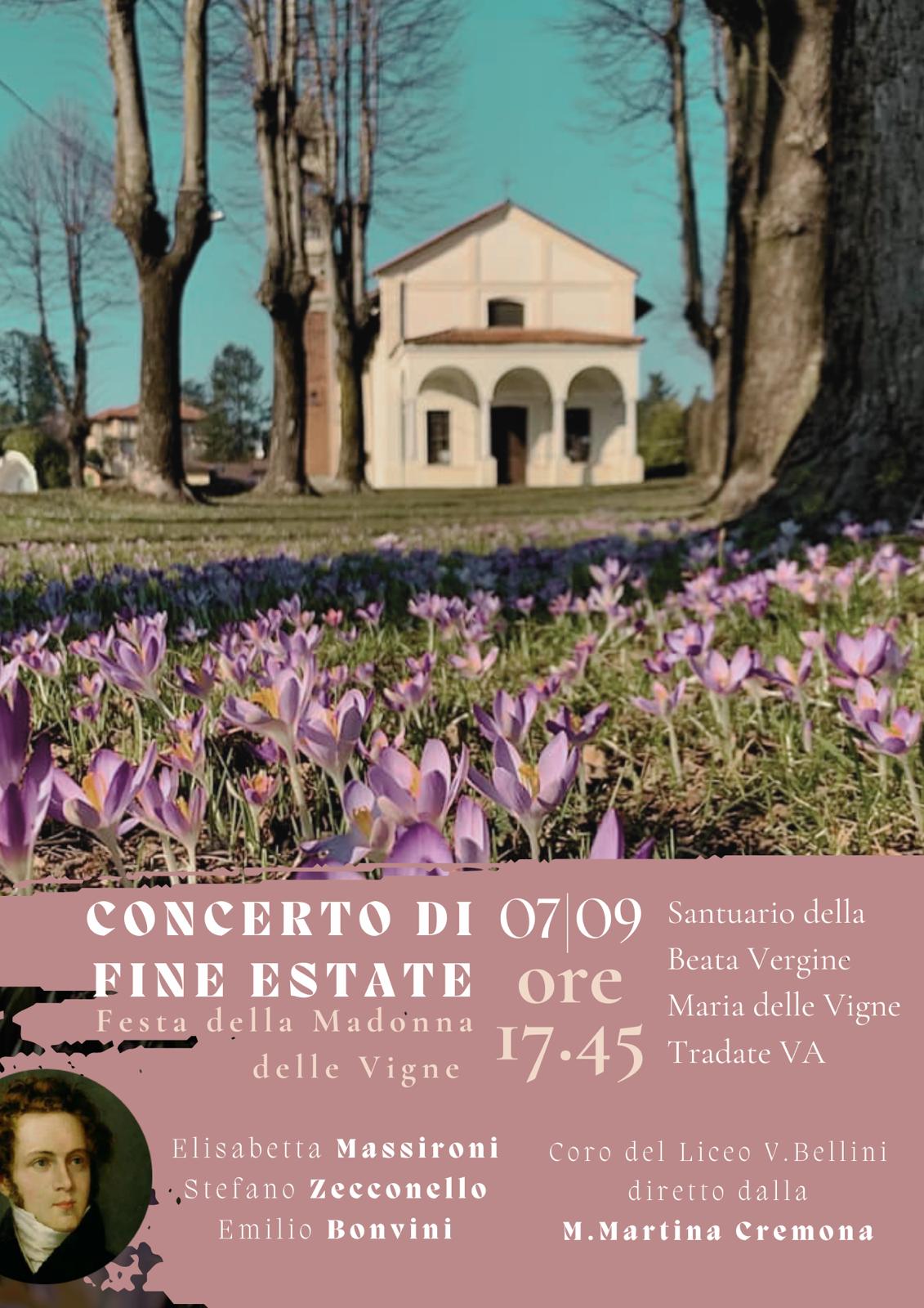 CONCERTO DI FINE ESTATE Festa della Madonna delle Vigne