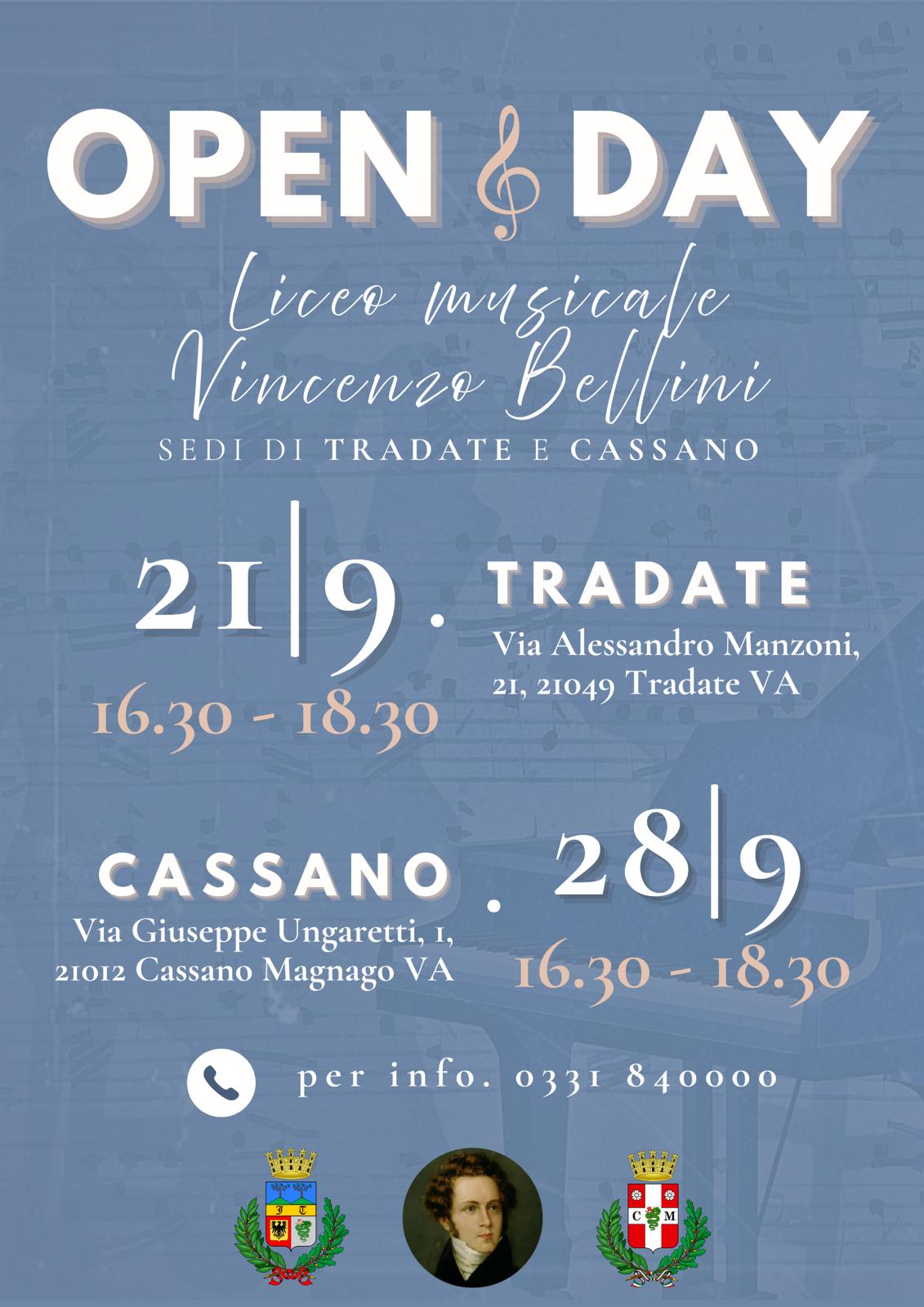 Open day sedi di Tradate e Cassano