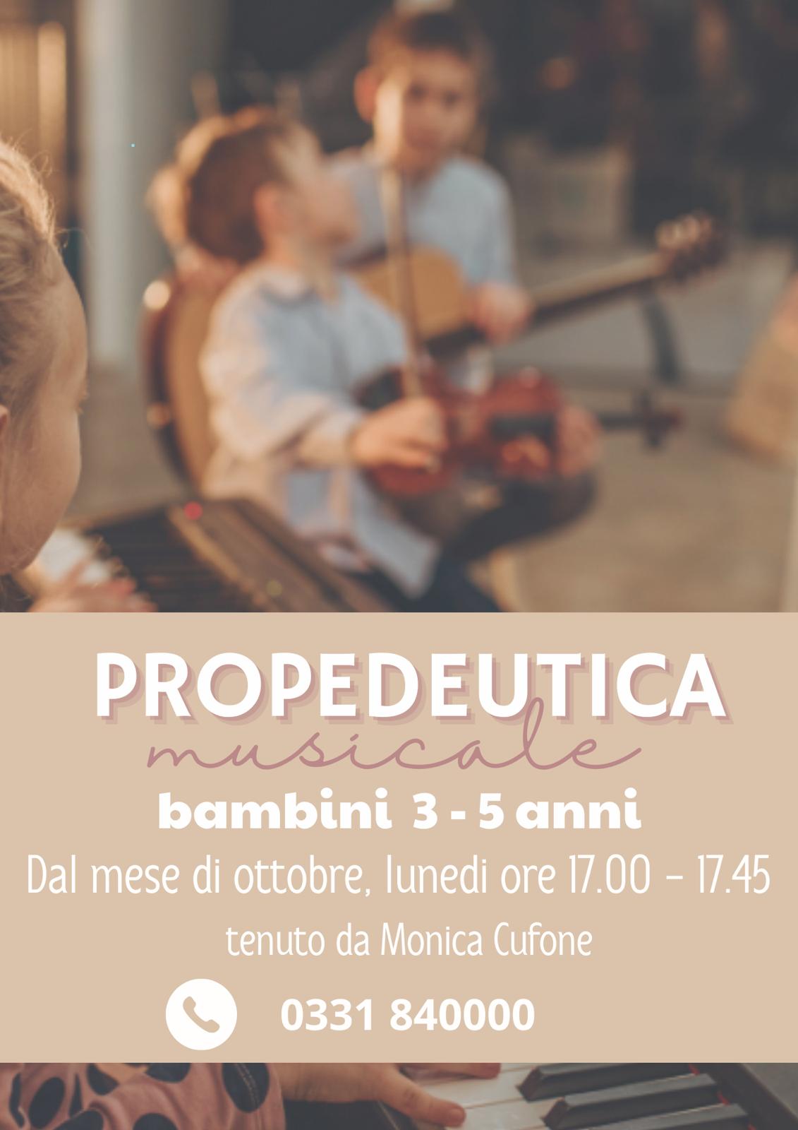 Propedeutica musicale 3-5 anni dal mese di ottobre