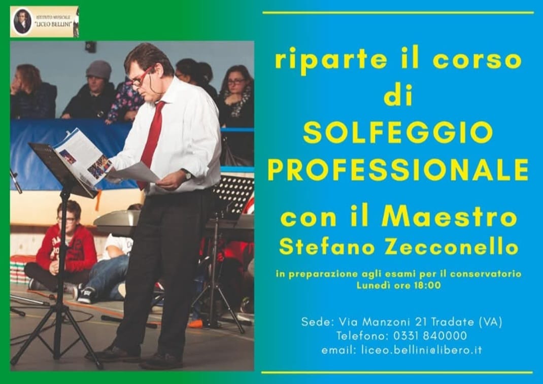 Riparte il corso di SOLFEGGIO PROFESSIONALE